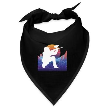 Vaporwave Paintball - Bandana - Schwarz - Vorne