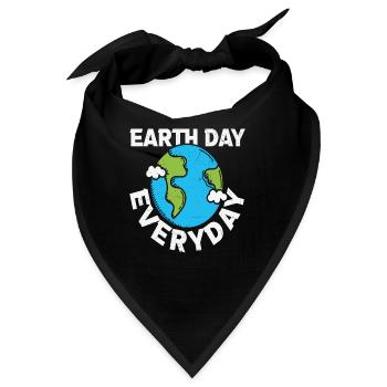 Earth Day Alltag Planet Erde Zitate - Bandana - Schwarz - Vorne