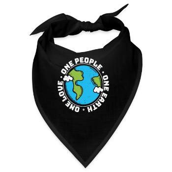 Ein Volk Eine Erde Eine Liebe Erde Liebe Zitate - Bandana - Schwarz - Vorne
