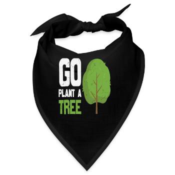 Go Plant A Tree Forest Zitate - Bandana - Schwarz - Vorne
