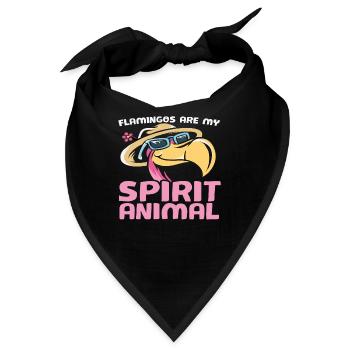 Flamingos sind mein Geisttier - Bandana - Schwarz - Vorne