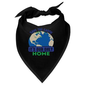 Rette die Erde, es ist unsere einzige Heimat Erde Zitate - Bandana - Schwarz - Vorne