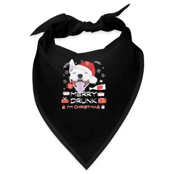 Bullterrier Weihnachtsmarkt - Bandana - Schwarz - Vorne