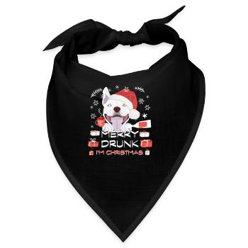 Bullterrier Weihnachtsmarkt - Bandana - Schwarz - Vorne