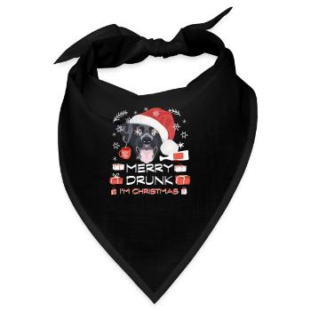 Labrador Weihnachtsmarkt - Bandana - Schwarz - Vorne
