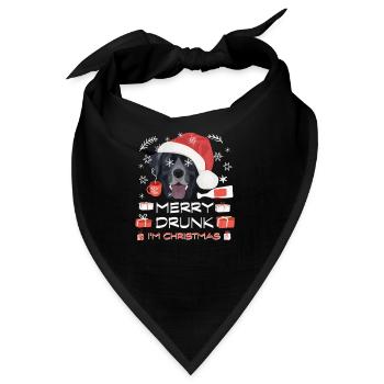 Labrador Weihnachtsmarkt - Bandana - Schwarz - Vorne