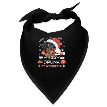 Hovawart Weihnachtsmarkt - Bandana - Schwarz - Vorne
