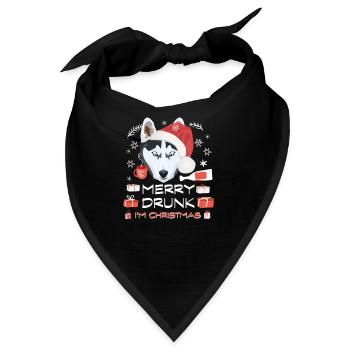 Husky Weihnachtsmarkt - Bandana - Schwarz - Vorne