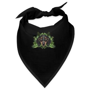 Tropical Dackel - Bandana - Schwarz - Vorne
