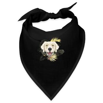 Goldener Hund Golden Retriever - Bandana - Schwarz - Vorne