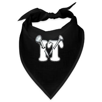 Überflieger - im wahrsten Sinne des Wortes auf den Punkt gebracht - Bandana - Schwarz - Vorne