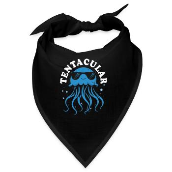 Tentacular - Qualle mit Tentakeln, Meeresbewohner - Bandana - Schwarz - Vorne