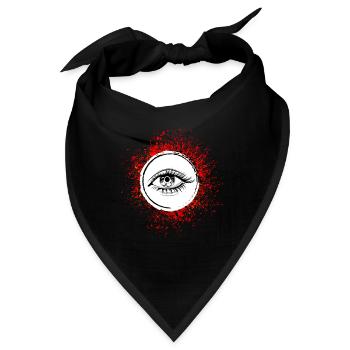 Augen symbol Wimpern - Bandana - Schwarz - Vorne