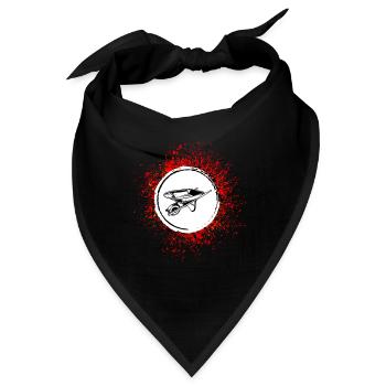 Schubkarre Symbol - Bandana - Schwarz - Vorne