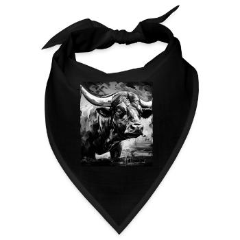 Bulle Porträt Taurus - Bandana - Schwarz - Vorne