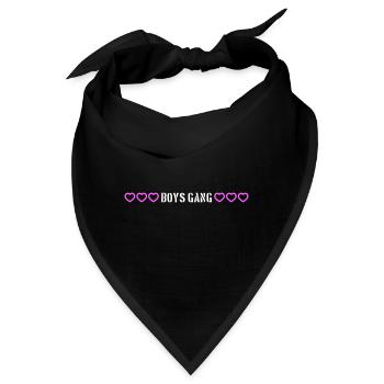 Boys Gang Herz Liebe - Bandana - Schwarz - Vorne