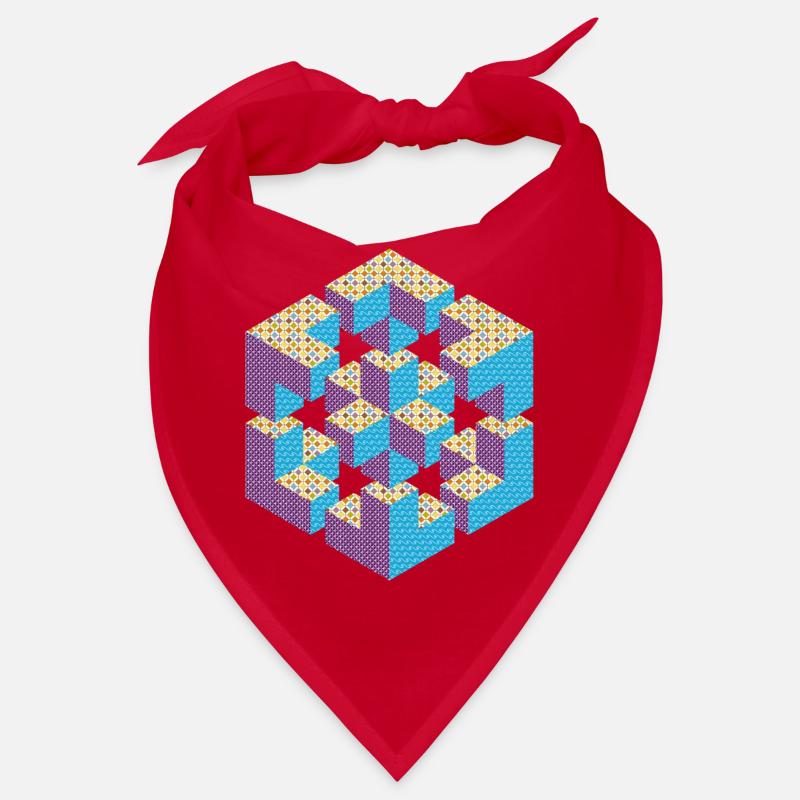 impossible figure Escher cube geometry fantasy Bandana