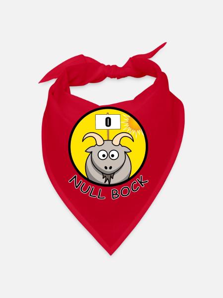 Null Bock Kein Bock Schafbock Ziegenbock Geschenk - Bandana - Rot - Vorne