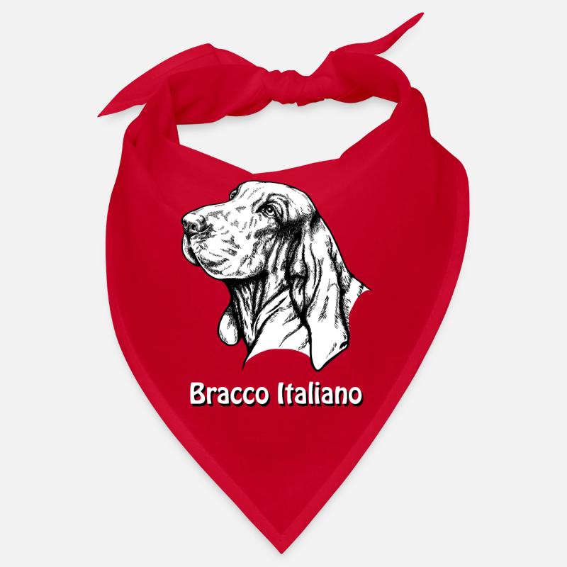 Bracco Italiano Portrait mit Text Bandana