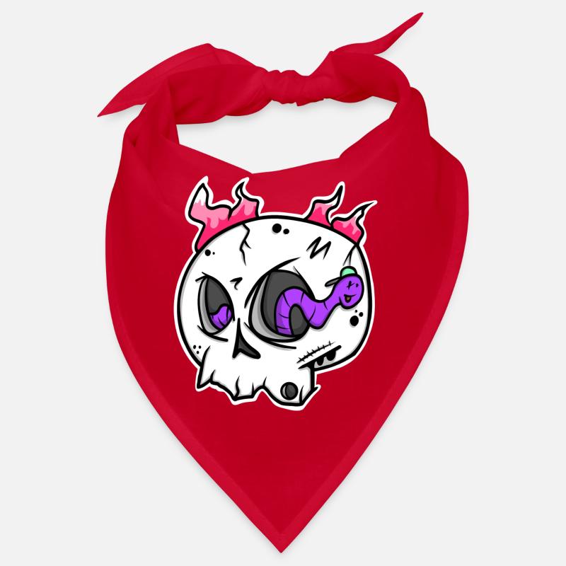 Skull & Worm : Crâne coloré avec une touche d’originalité ! Bandana