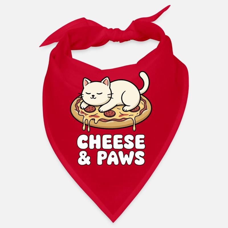 Käsepfoten Katze Pizza Bandana