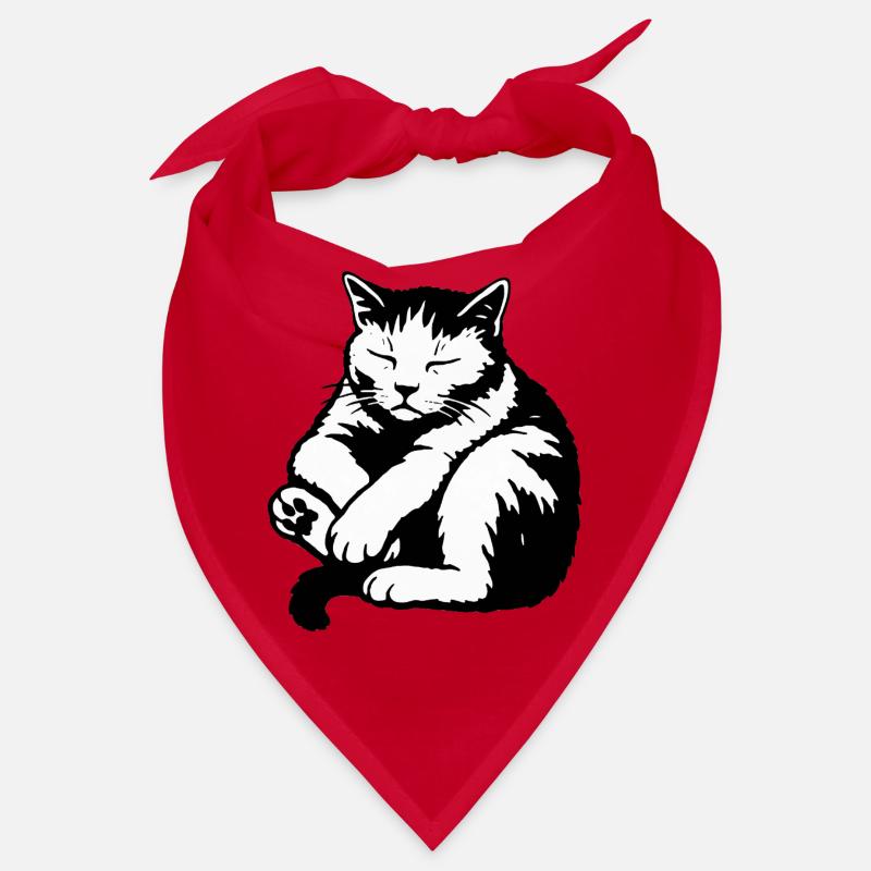 Silhouette du chat endormi Bandana