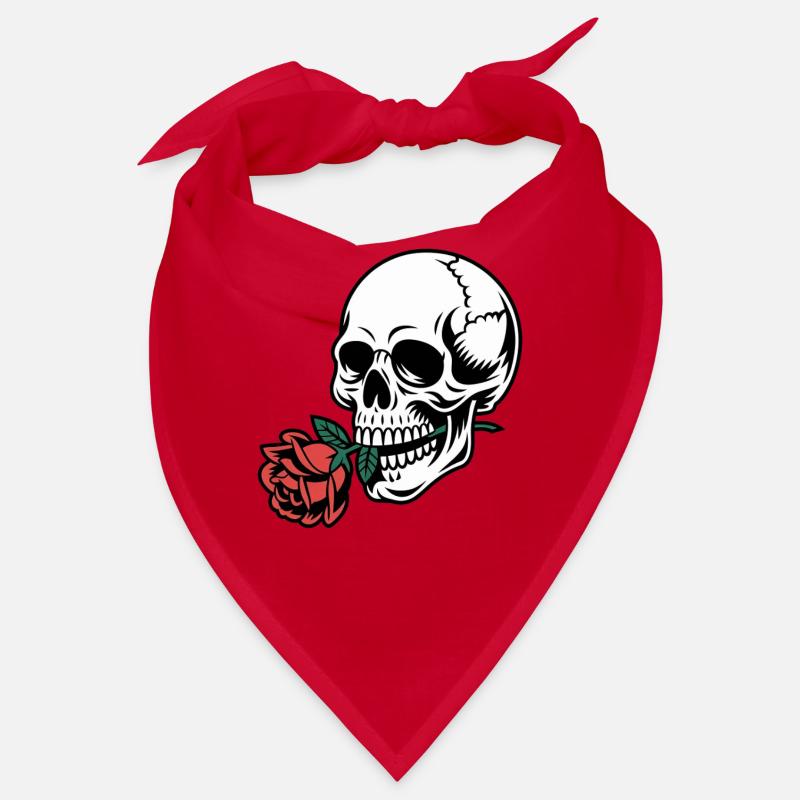 Crâne Rockabilly – Rose Statement Gothic Love Bandana