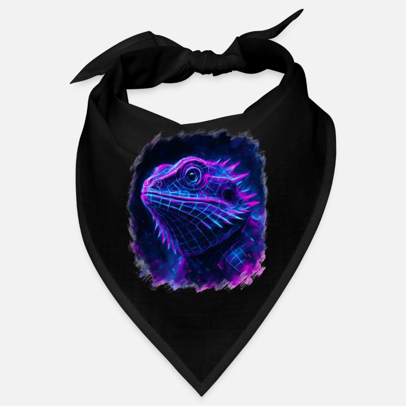 Dragon Barbu Cyberpunk Néon Synthwave Bandana