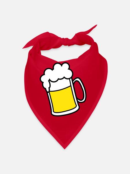bier - Bandana - Rot - Vorne