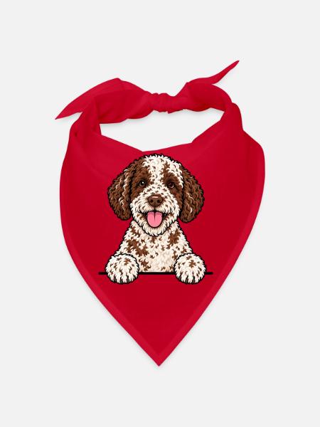 Lagotto Romagnolo - Bandana - Rot - Vorne