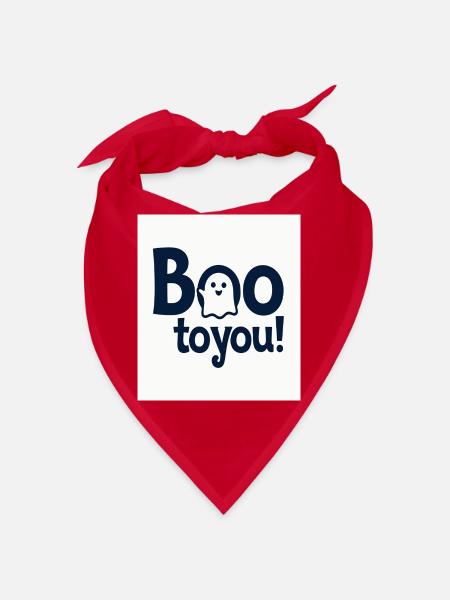 Buh an dich Ghost Design - Bandana - Rot - Vorne