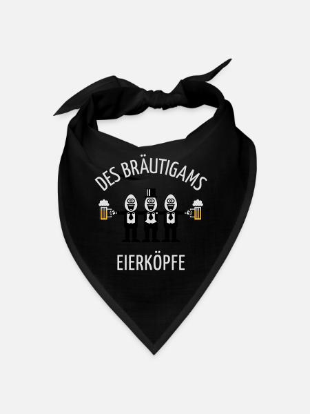 Des Bräutigams Eierköpfe (JGA / Team / NEG / 3C) - Bandana - Schwarz - Vorne