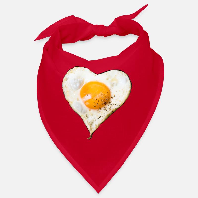 baked egg my love, heart fried egg, fried egg Bandana