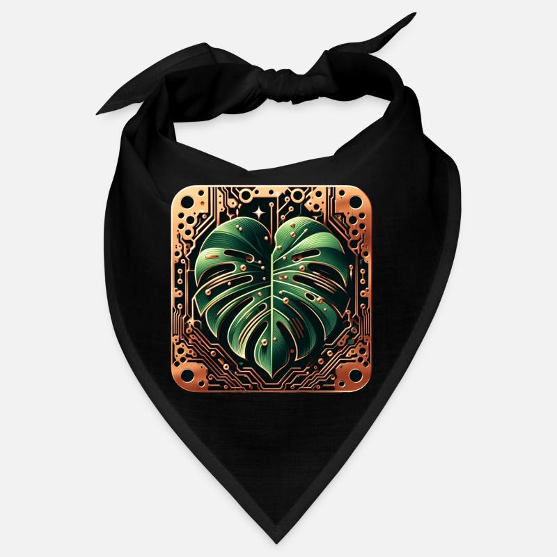 Cybernetic Monstera PCB Design Bandana
