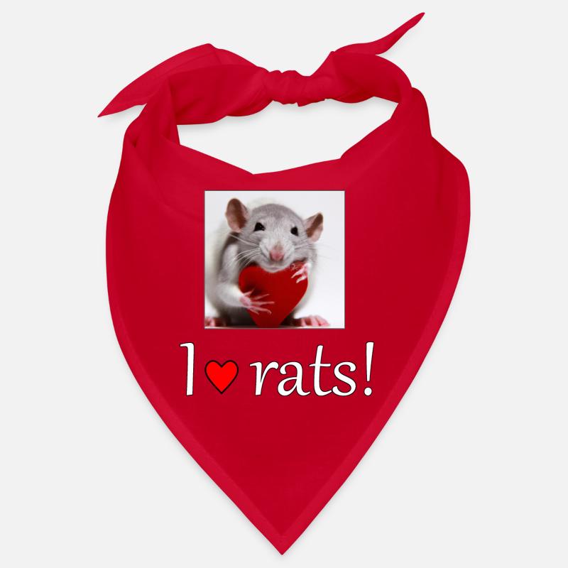 Ratte mit Herz Bandana