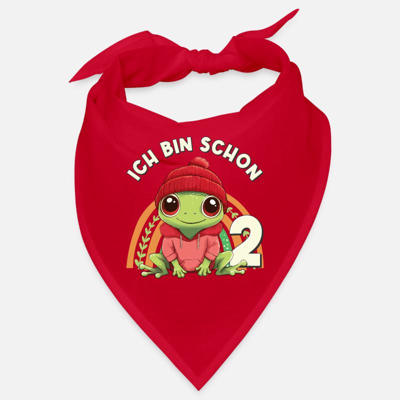 2e anniversaire Grenouille arc-en-ciel mignonne Bandana