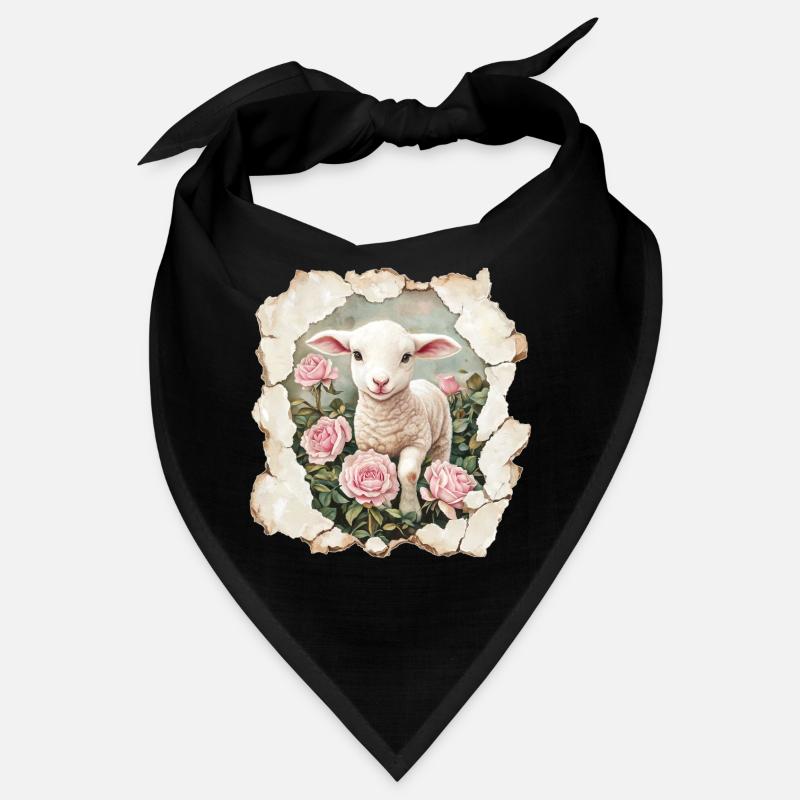 Lamb with butterfly Bandana