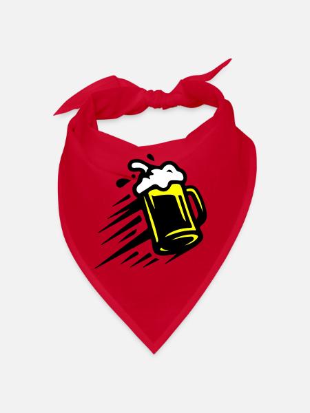 Bier Bierkrug Symbol - Bandana - Rot - Vorne