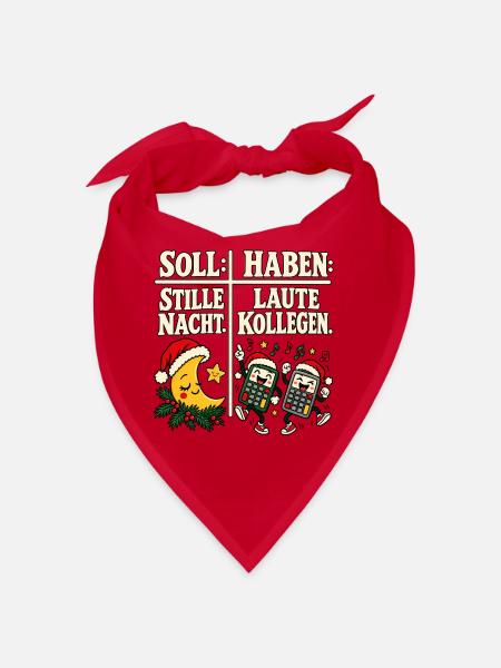 Soll Stille Nacht Haben Laute Kollegen - Bandana - Rot - Vorne