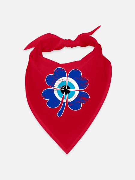 Nazar Vierblättriges Kleeblatt - Bandana - Rot - Vorne