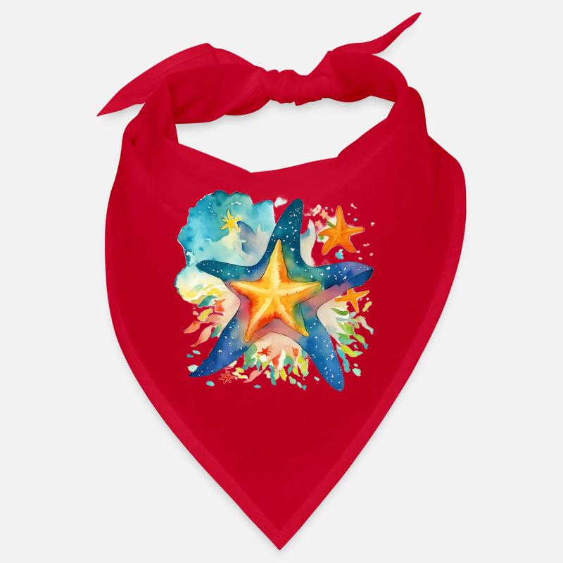 Seestern - Bandana - Rot