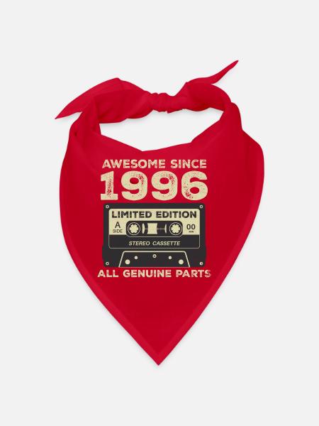 1996 Geburtstag geboren im Jahr 1996 Vintage Retro - Bandana - Rot - Vorne