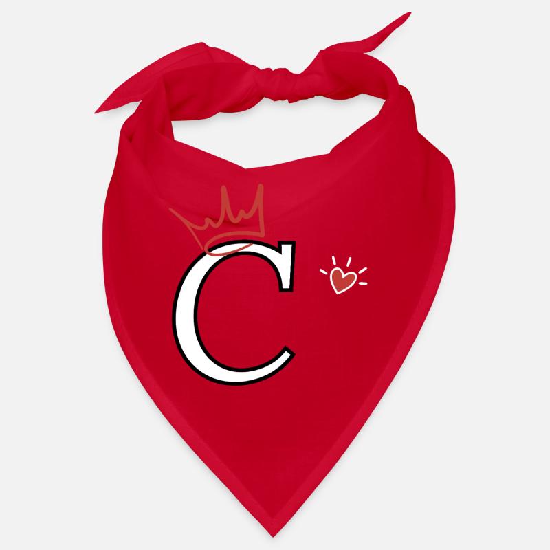 Letter c crown heart Bandana