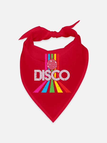 Disco 80's party retro 80's disco gift - Bandana - red