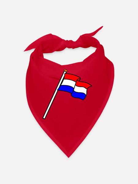 Flagge Niederlande Flaggen NL - Bandana - Rot - Vorne