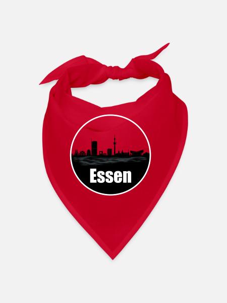 Essen Transparenz Skyline - Bandana - Rot - Vorne