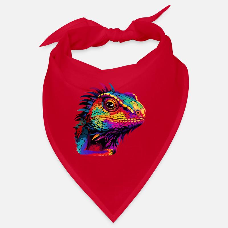 Bunte Eidechse Farbkleckse Farbspritzer Bandana