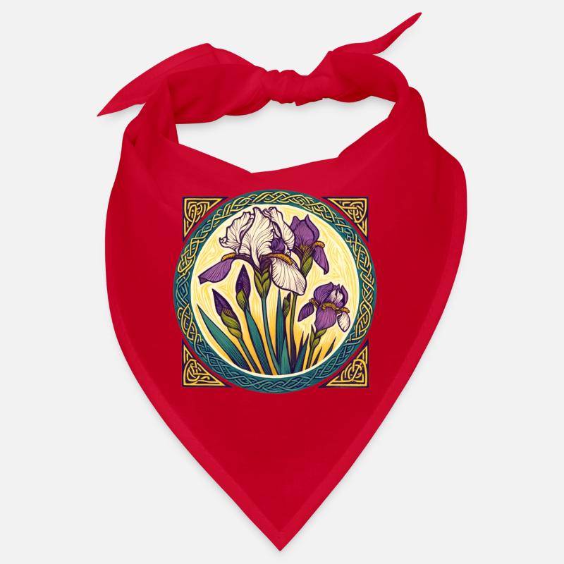 Kompliziertes irisches Iris-keltisches Kunstwerk Bandana