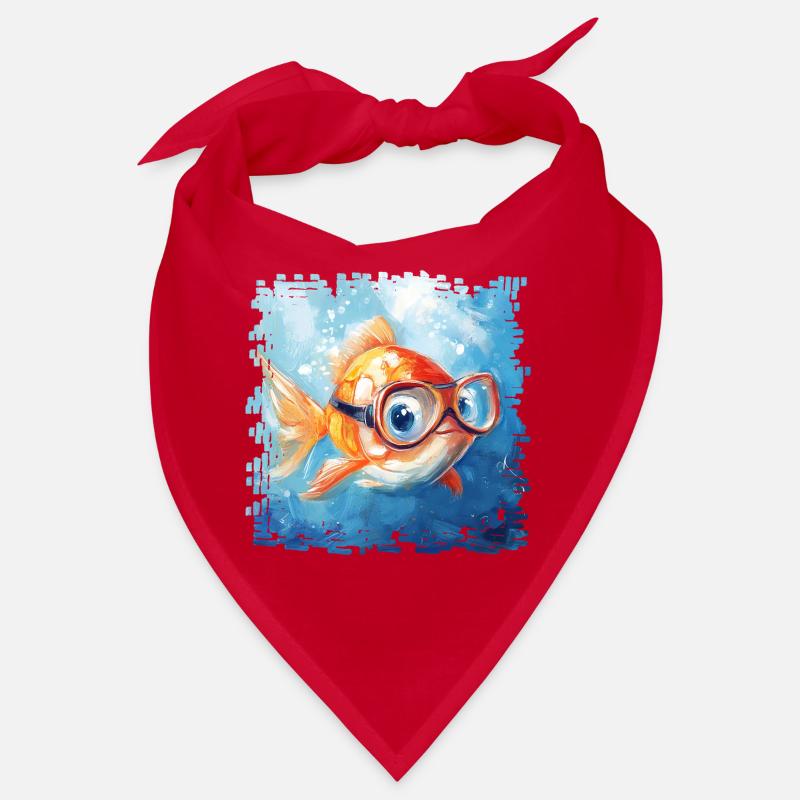 Goldfish with diving goggles Bandana