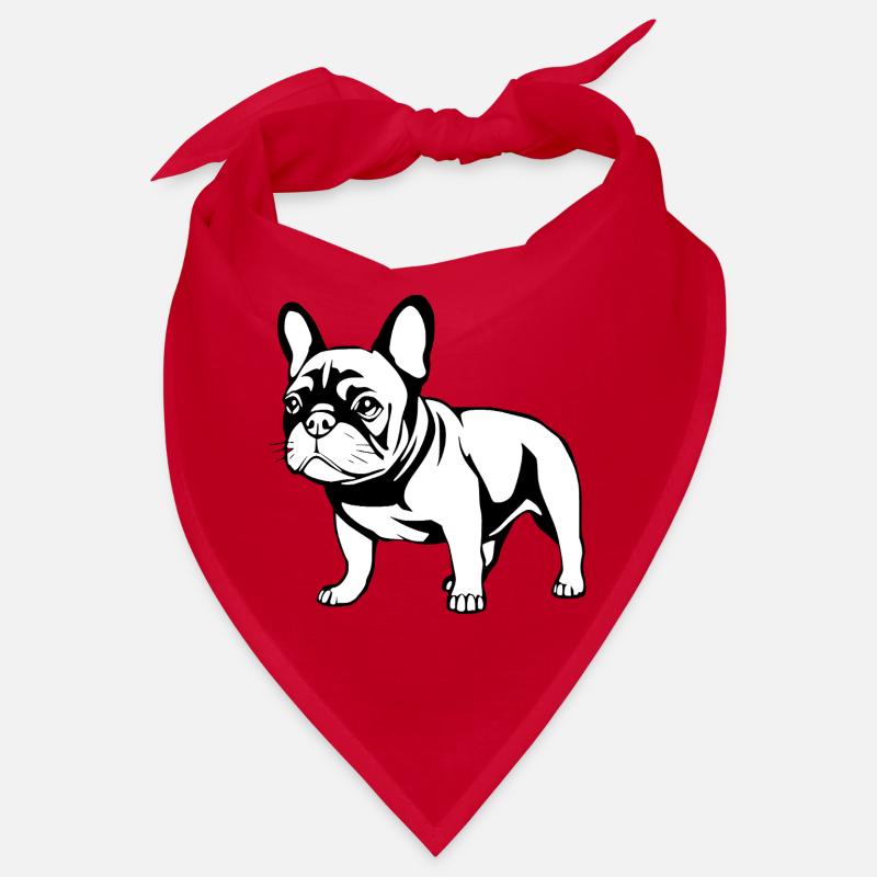 Bouledogue français noir et blanc Bandana